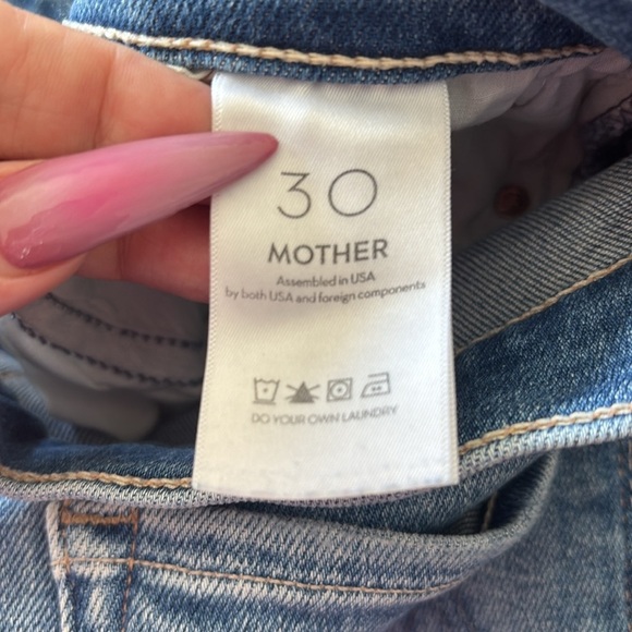 MOTHER High Waisted Rider Ankle Fray Party Like a Pirate Jeans - Picture 11 of 13